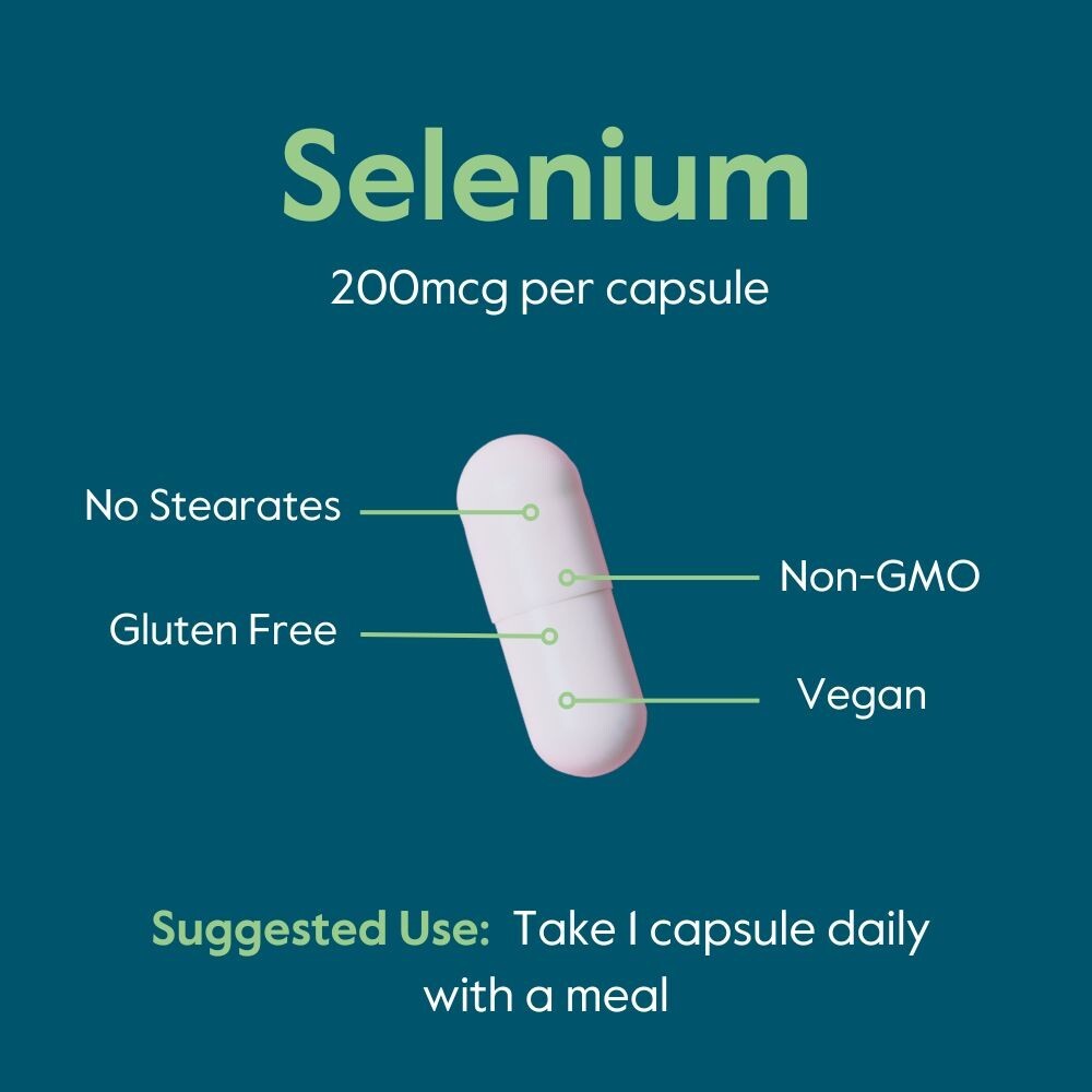 Selenium 200mcg (180 Vegetarian Capsules) – Non-GMO – Gluten Free
