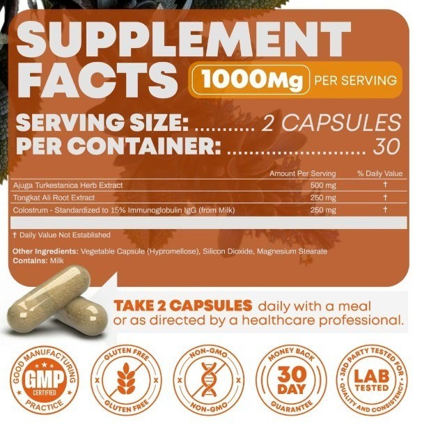 NEW LUXRY Peak Turkesterone Revival X 1K Mg Capsule Count Health Formula Natural