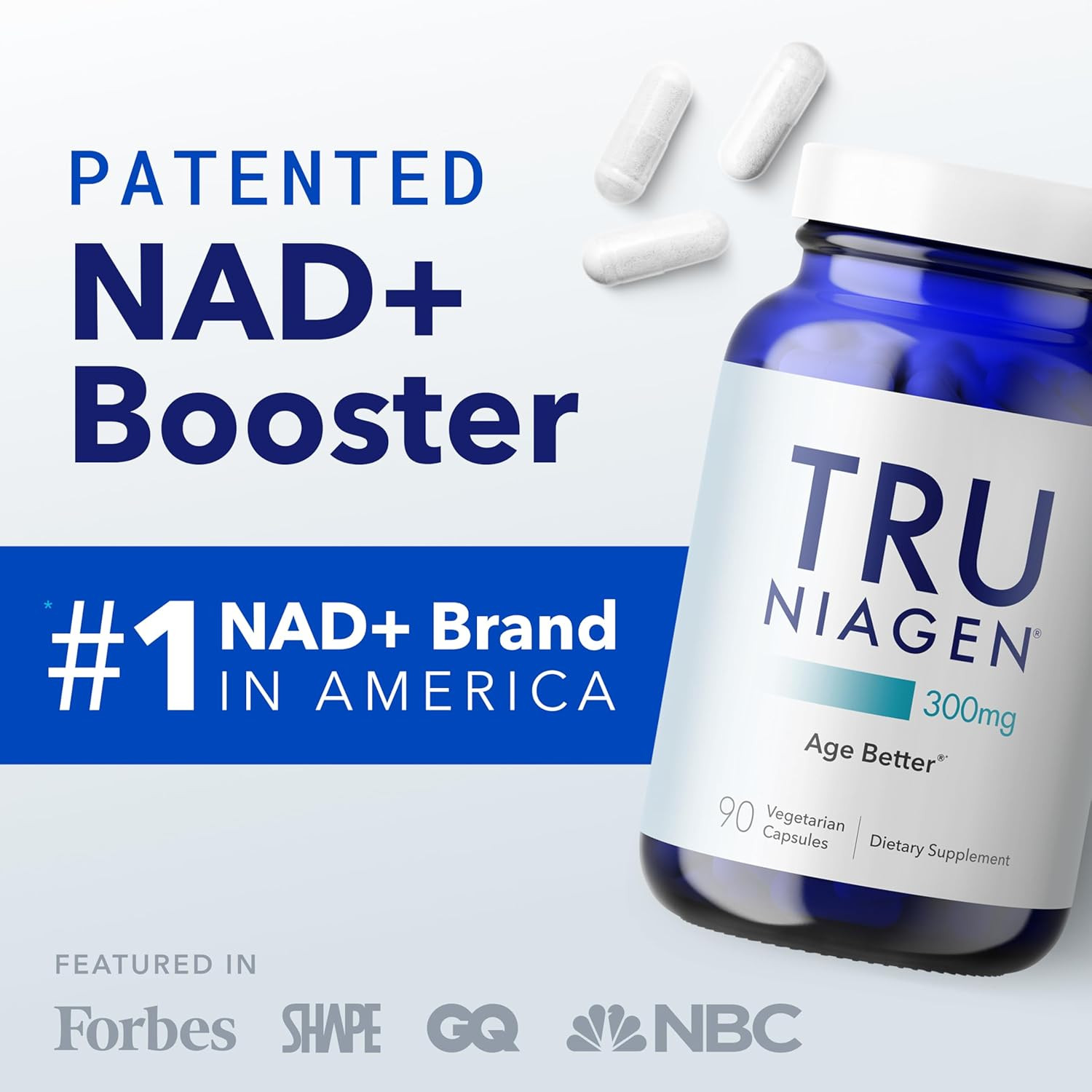 Tru Aging Supplement & NAD+ – Healthy Niagen Energy 300mg – Cellular 90ct