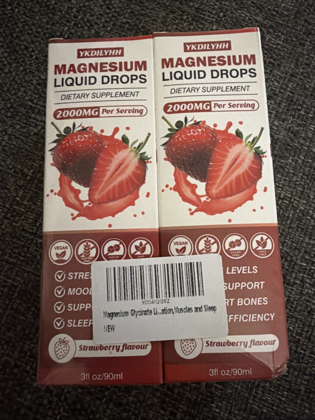 Magnesium Liquid Spray/400mg/Nature Strawberry Flavor/2 fl. oz/2 Pk./BB 01/2027