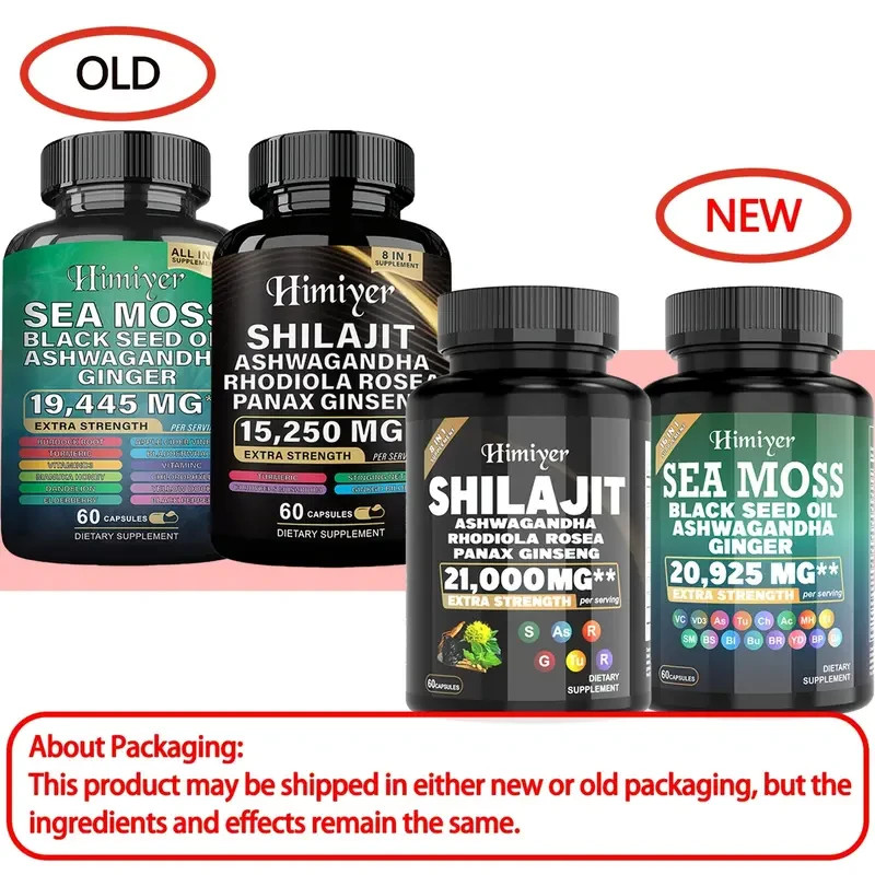 Dynamic Vitality Bundle – Sea Moss Multivitamin & Shilajit Power Combo 120 Ct
