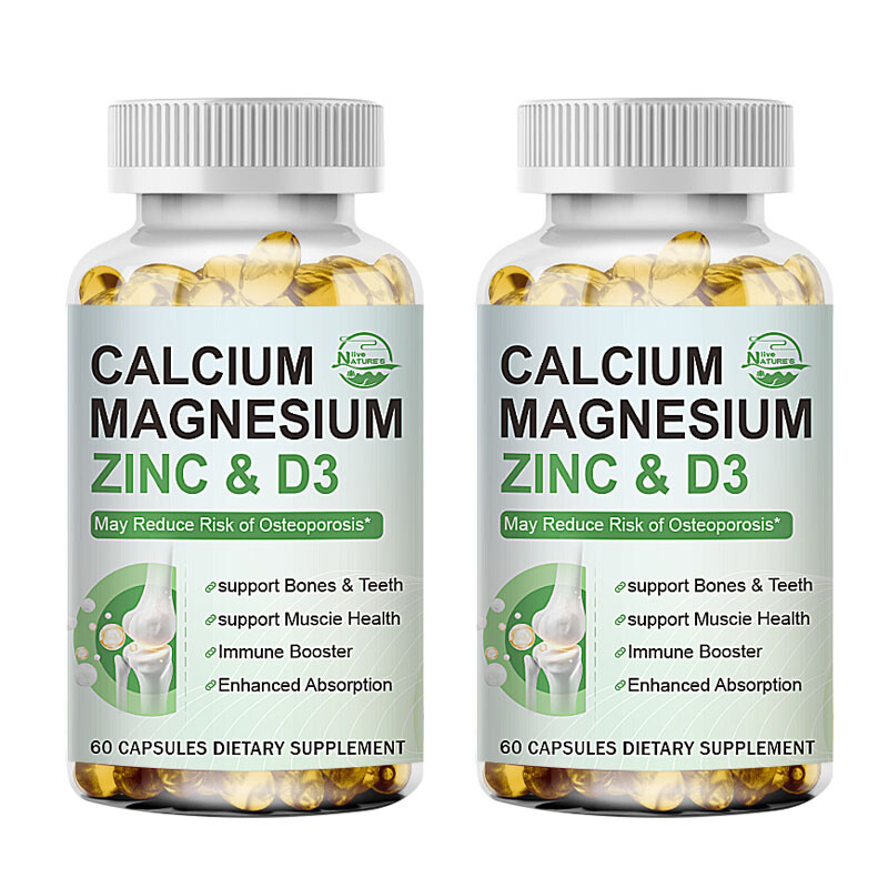 NEW Calcium Magnesium Zinc with Vitamin D3 Support Strong Bone & Muscle Health