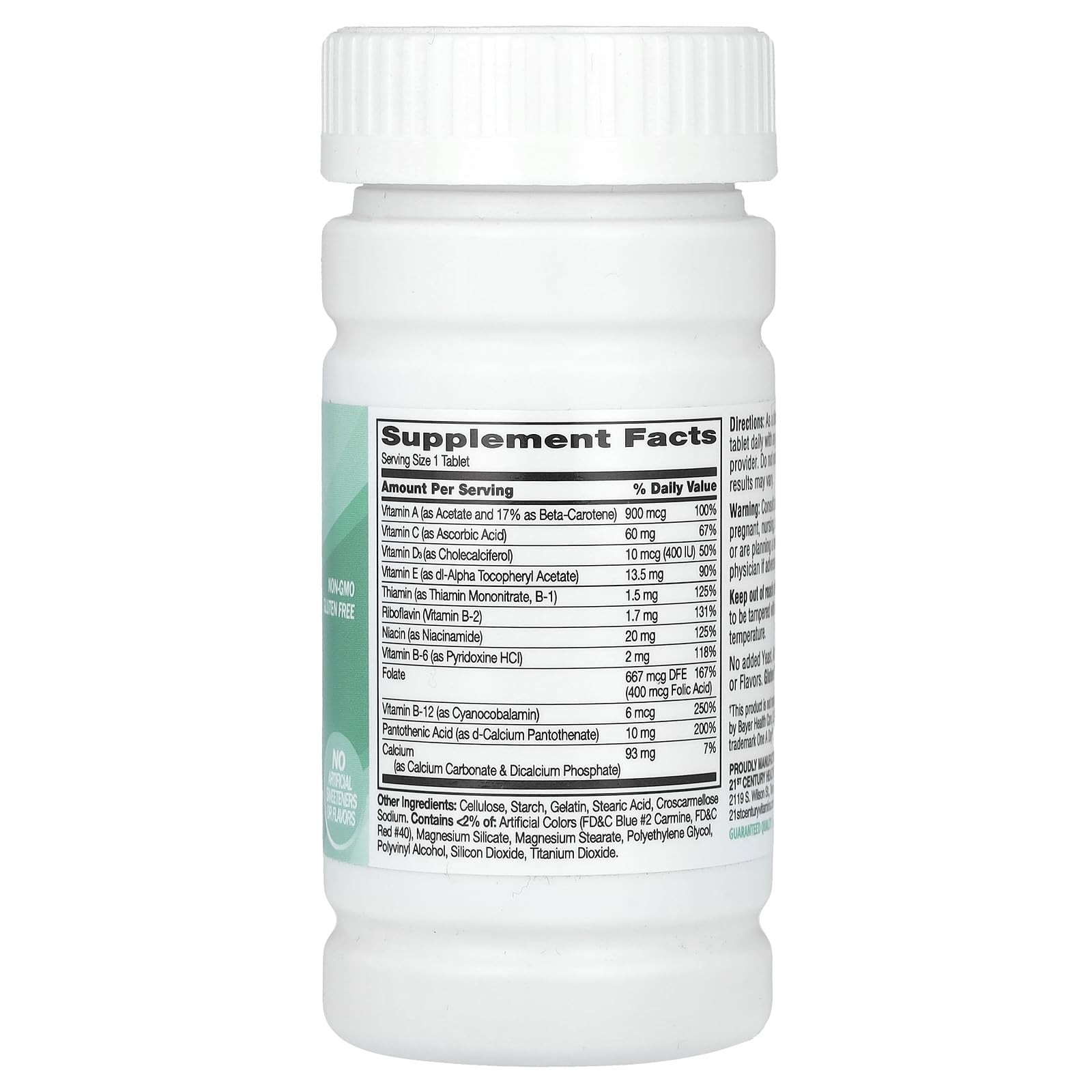 Red Vitamin Multivitamin Supplement Non GMO Gluten Free Easy To Swallow 100 C…