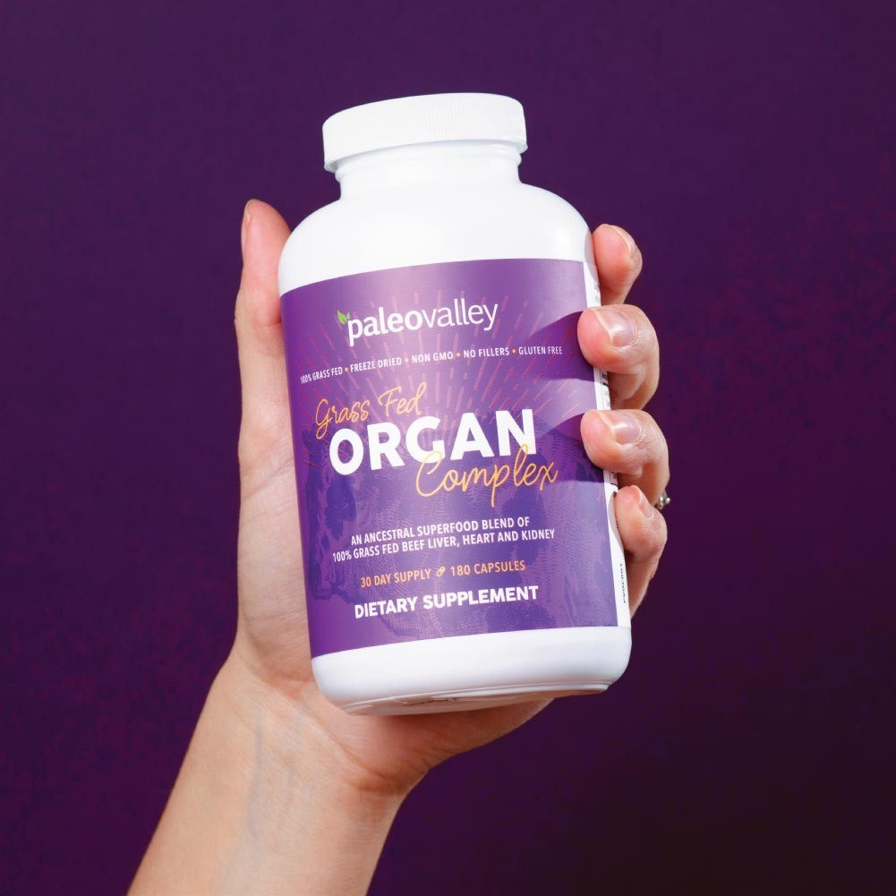 Grass Fed Organ Complex Beef Liver Heart Kidney 120 Count Dietary Supplement