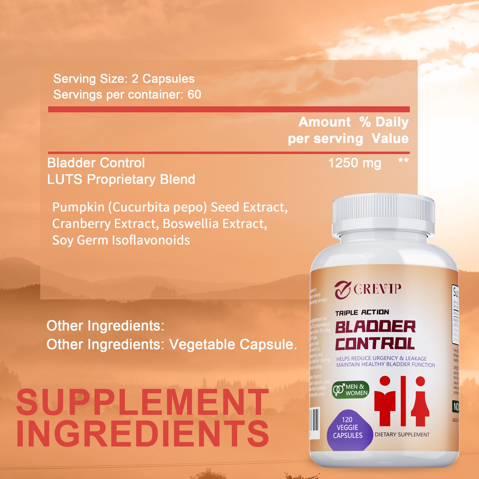 Triple Action Bladder Control – Go to Toilet Less Frequently Urinate Relief