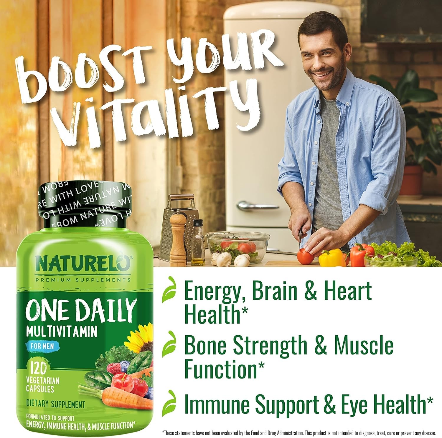 Mens Multivitamins – One Daily Multivitamin Men with Vitamins, Minerals Organic