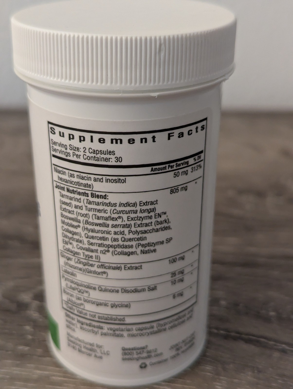 Seeking Health Joint Nutrients Inflammation Supplement 60 Caps MSRP $80