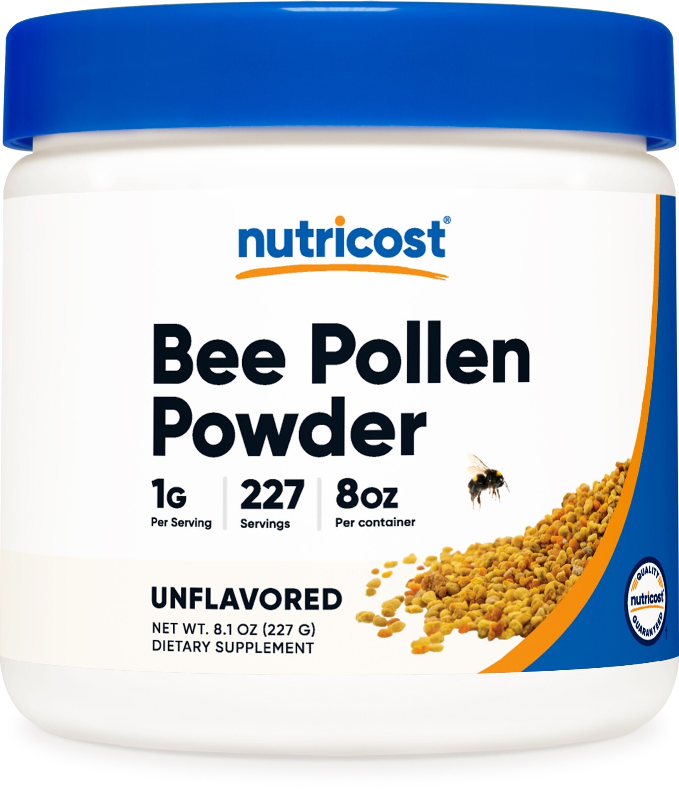 Nutricost Pure Bee Pollen Powder (8 oz) – Gluten Free, Non-GMO Supplement