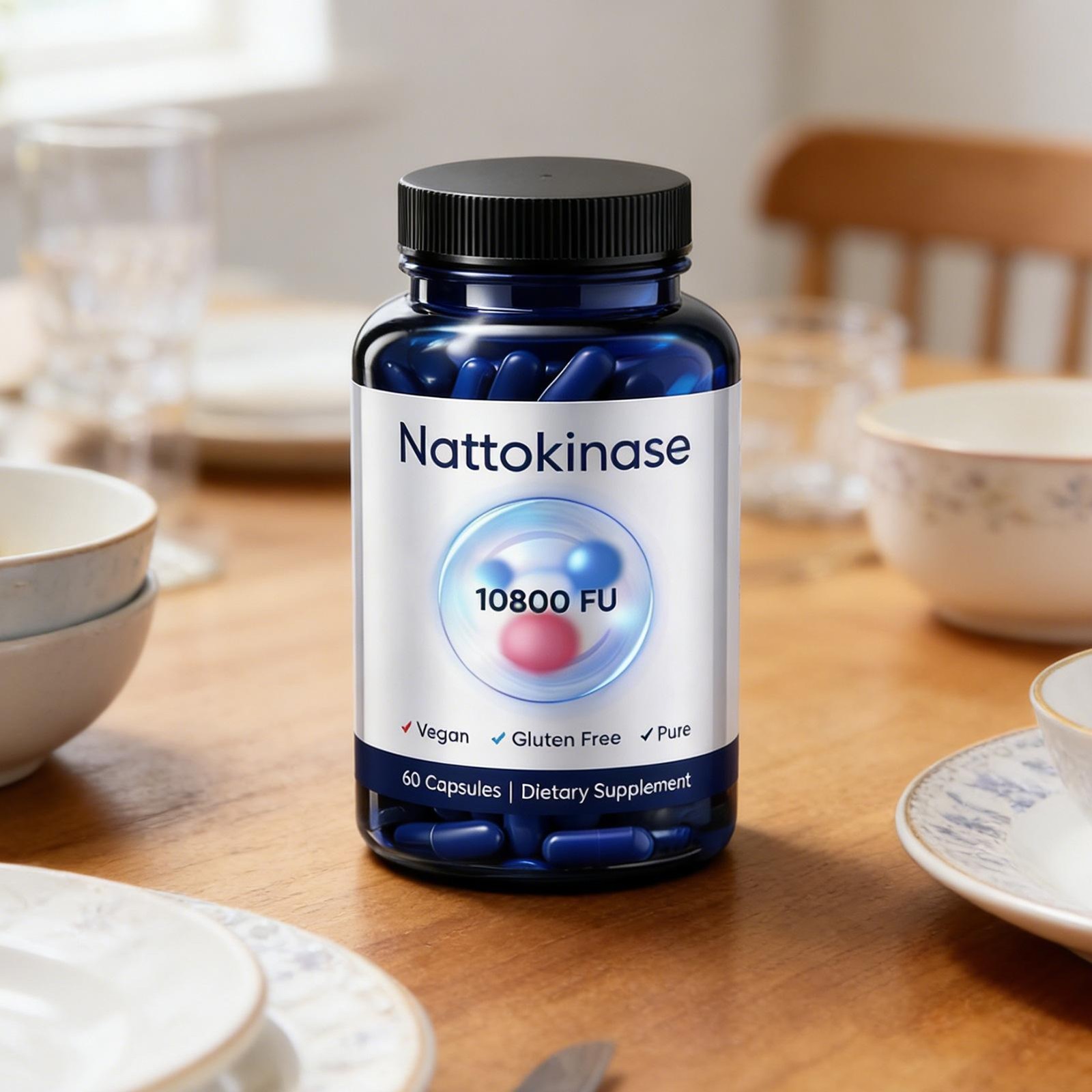 Supplement Nattokinase – 10800 FU Enhanced Health Booster Nutrition 60pcs/box