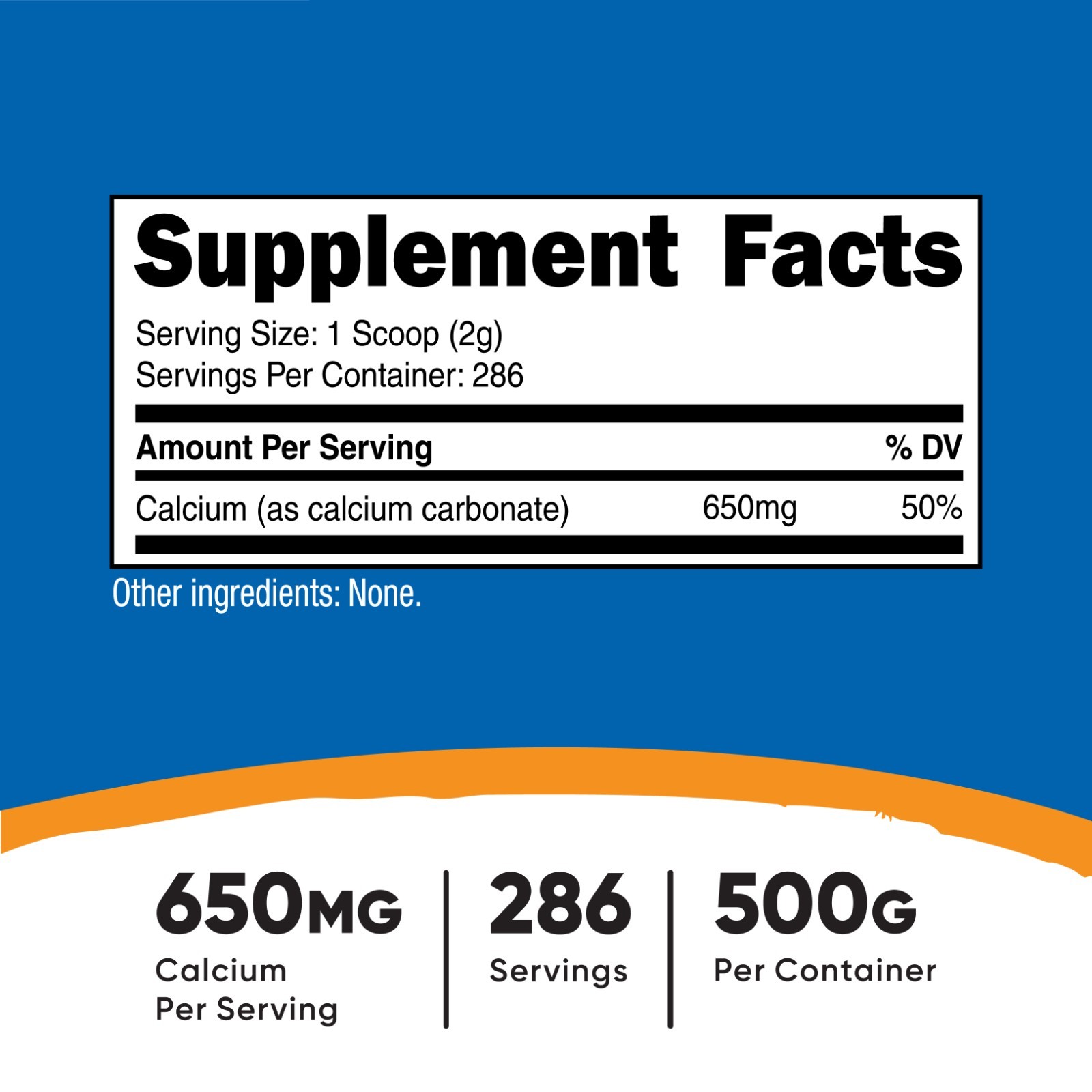 Nutricost Calcium Carbonate Powder 500 Grams – Non-GMO, Gluten Free