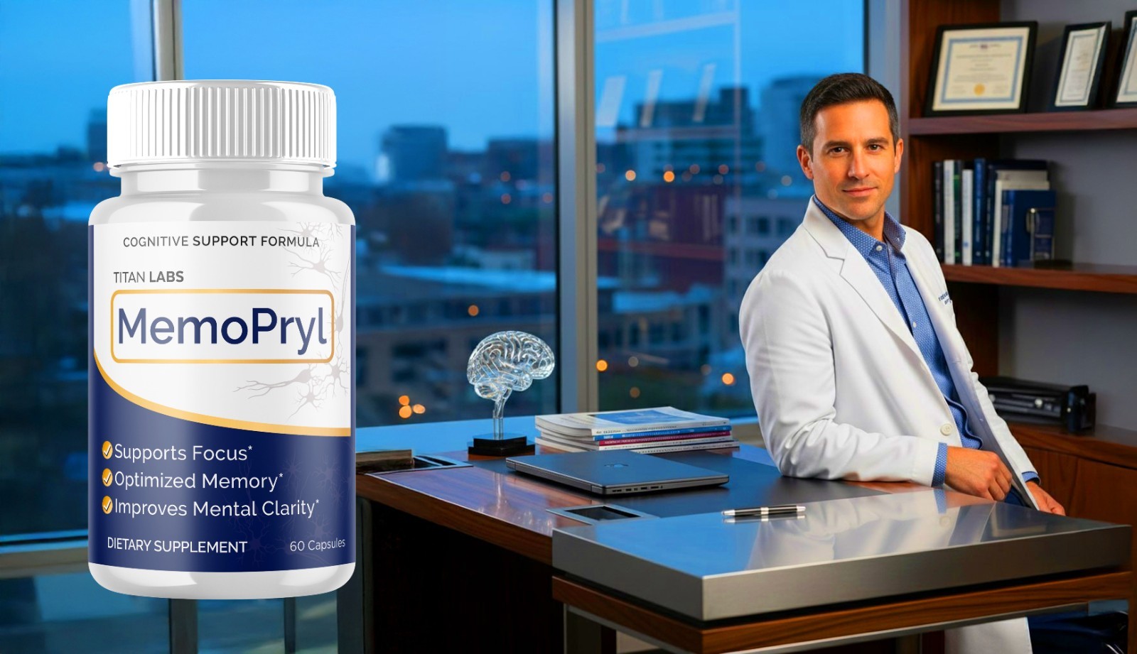(1 Pack) MemoPryl Nootropic All Natural Brain Supplement Memo Pryl 60 Capsules