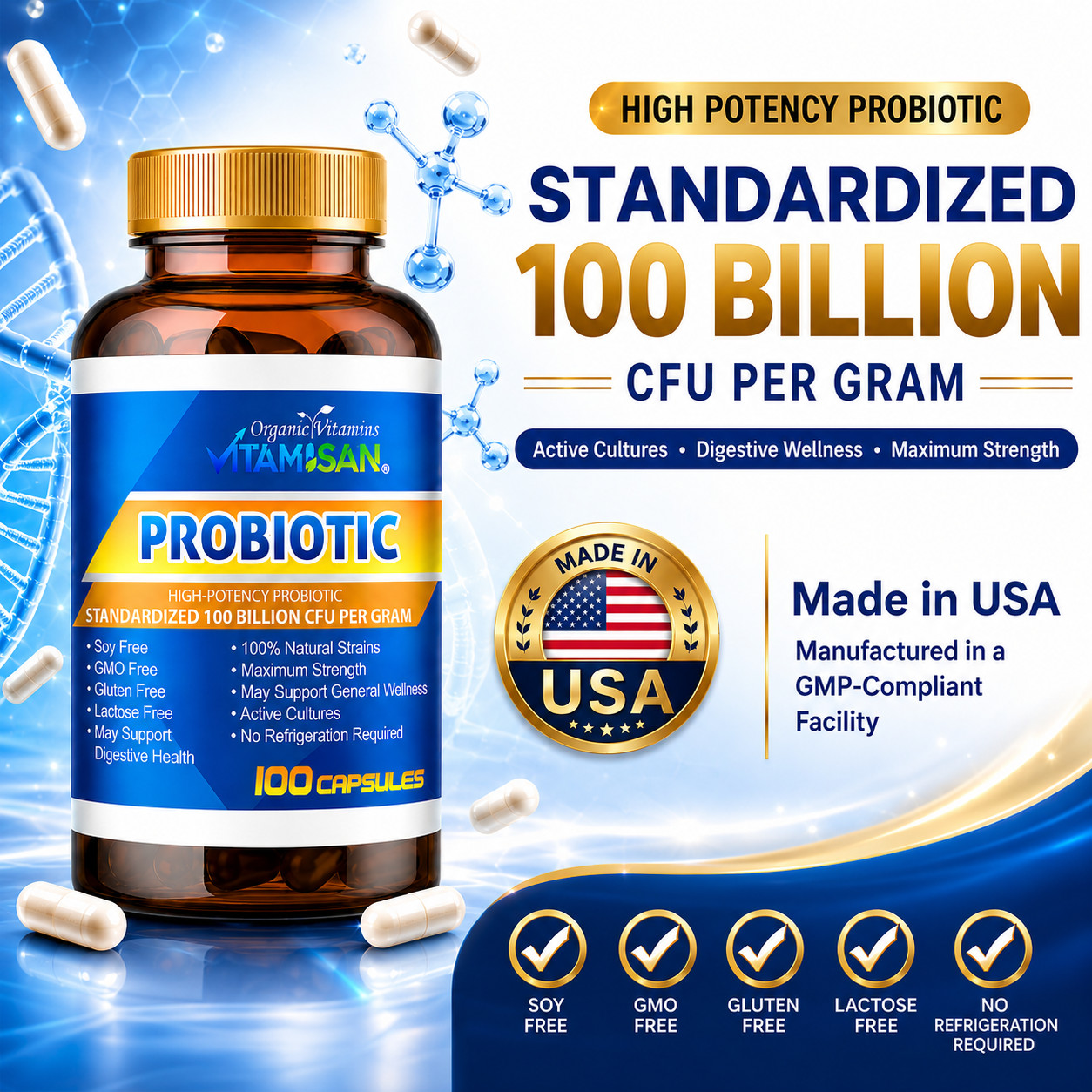 200 ULTRA PROBIOTIC 100 Billion CFUs NOW ULTIMATE FLORA PRIMAL NATURES ORGANIC V