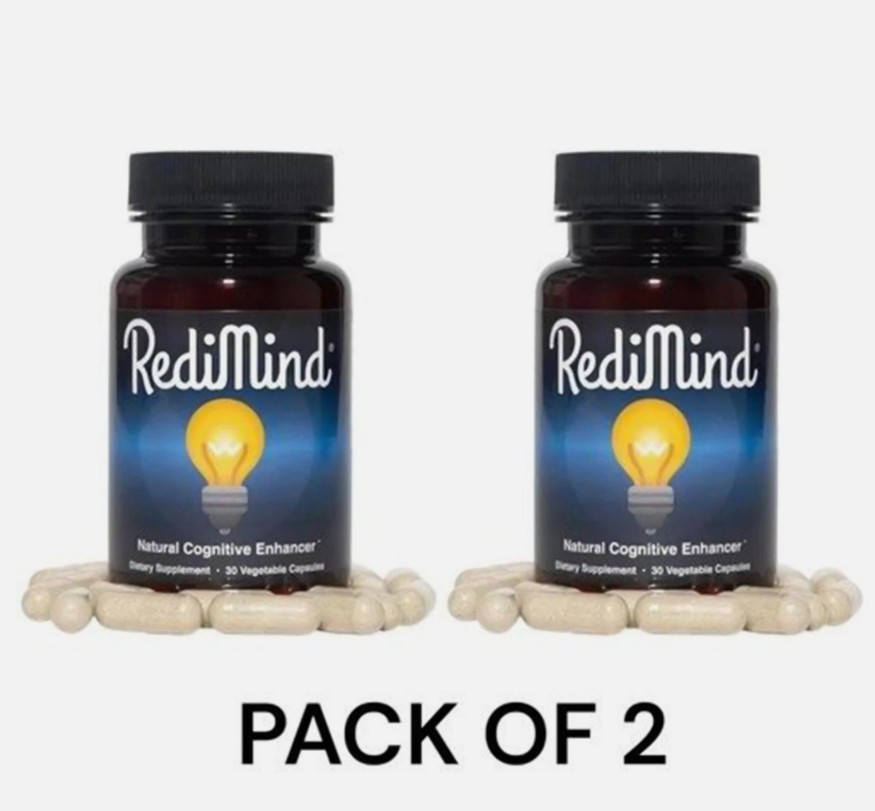 (1-3 Pack) RediMind Natural Cognitive Enhancer 90 Caps-Focus-Memory-Brain Health
