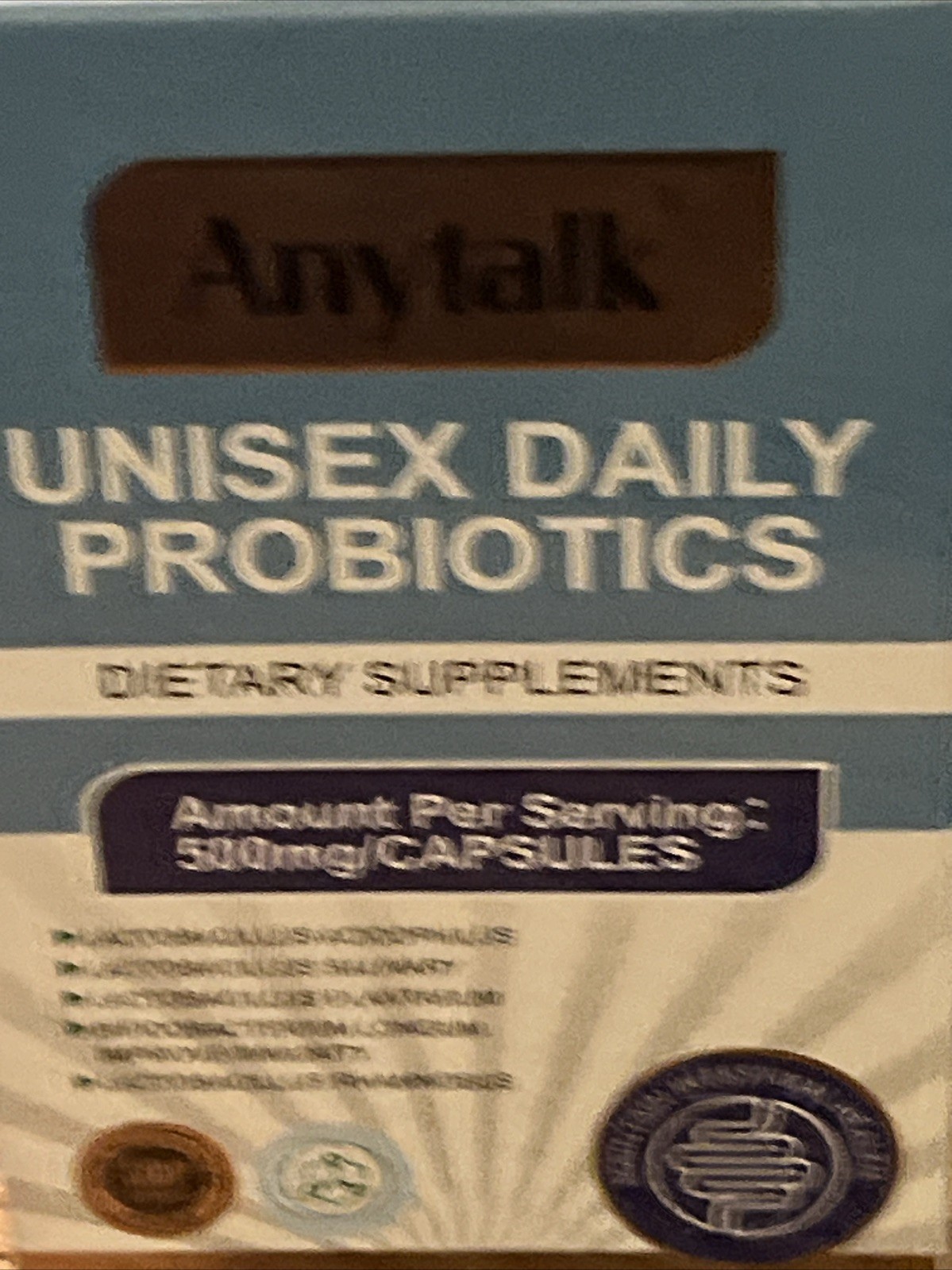Anytalk Unisex Daily Probiotics 60 Billion CFU Capsules Exp08/2027
