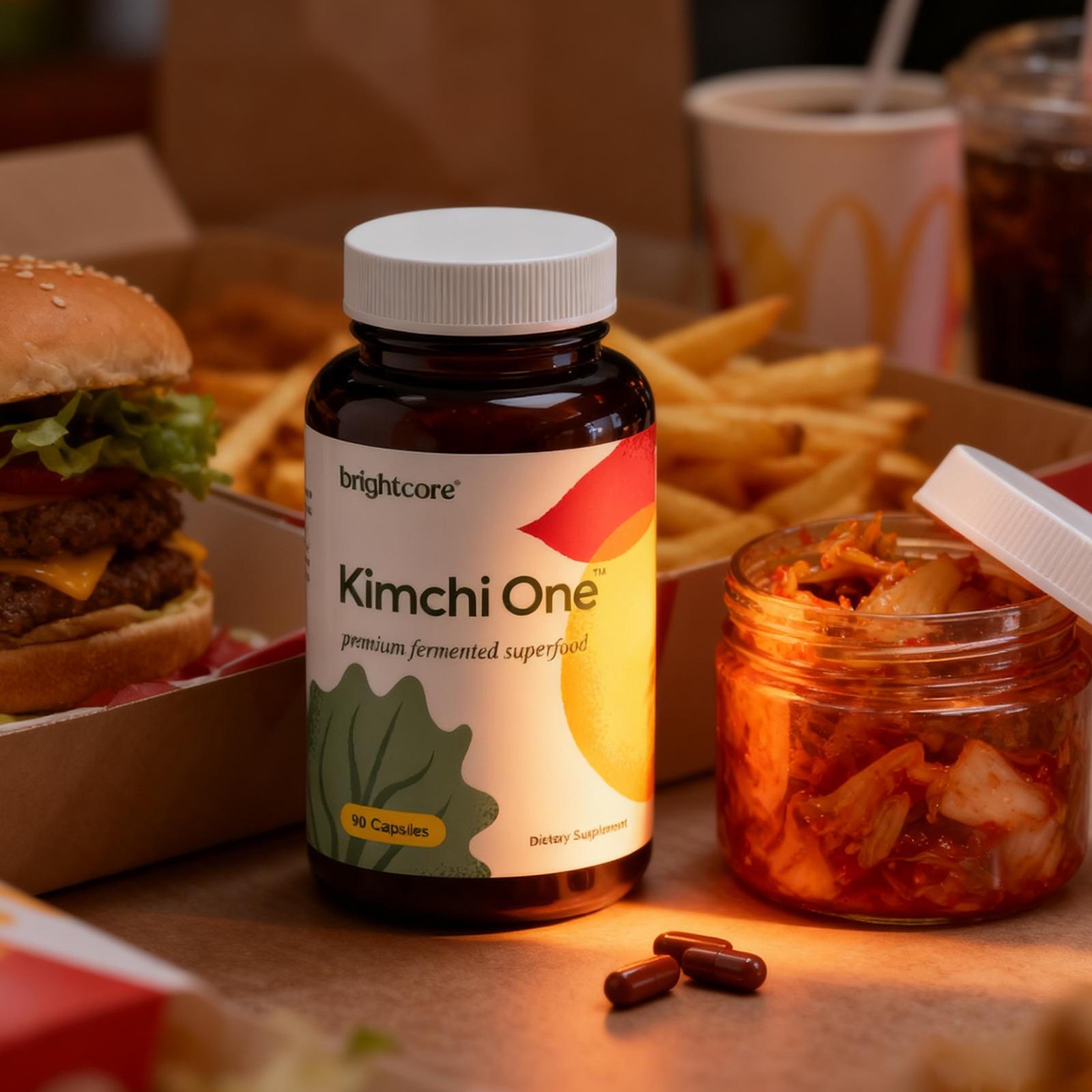 Brightcore Nutrition – Kimchi One Kimchi Powder Capsules Probiotics Enzymes