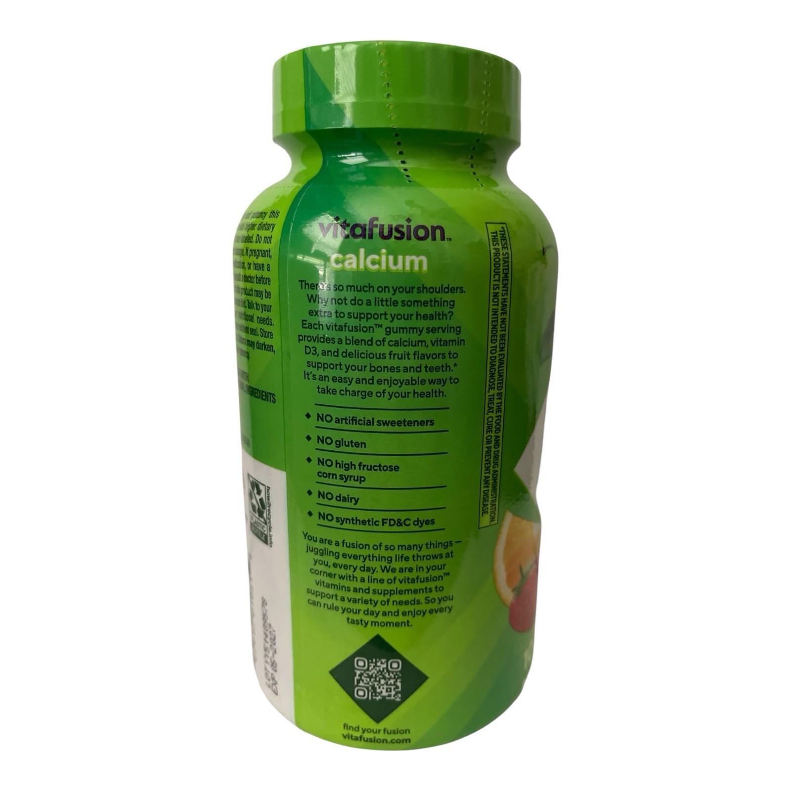 Vitafusion Calcium + Vitamin D3 Gummies 100 Ct Fruit & Cream Bones & Teeth