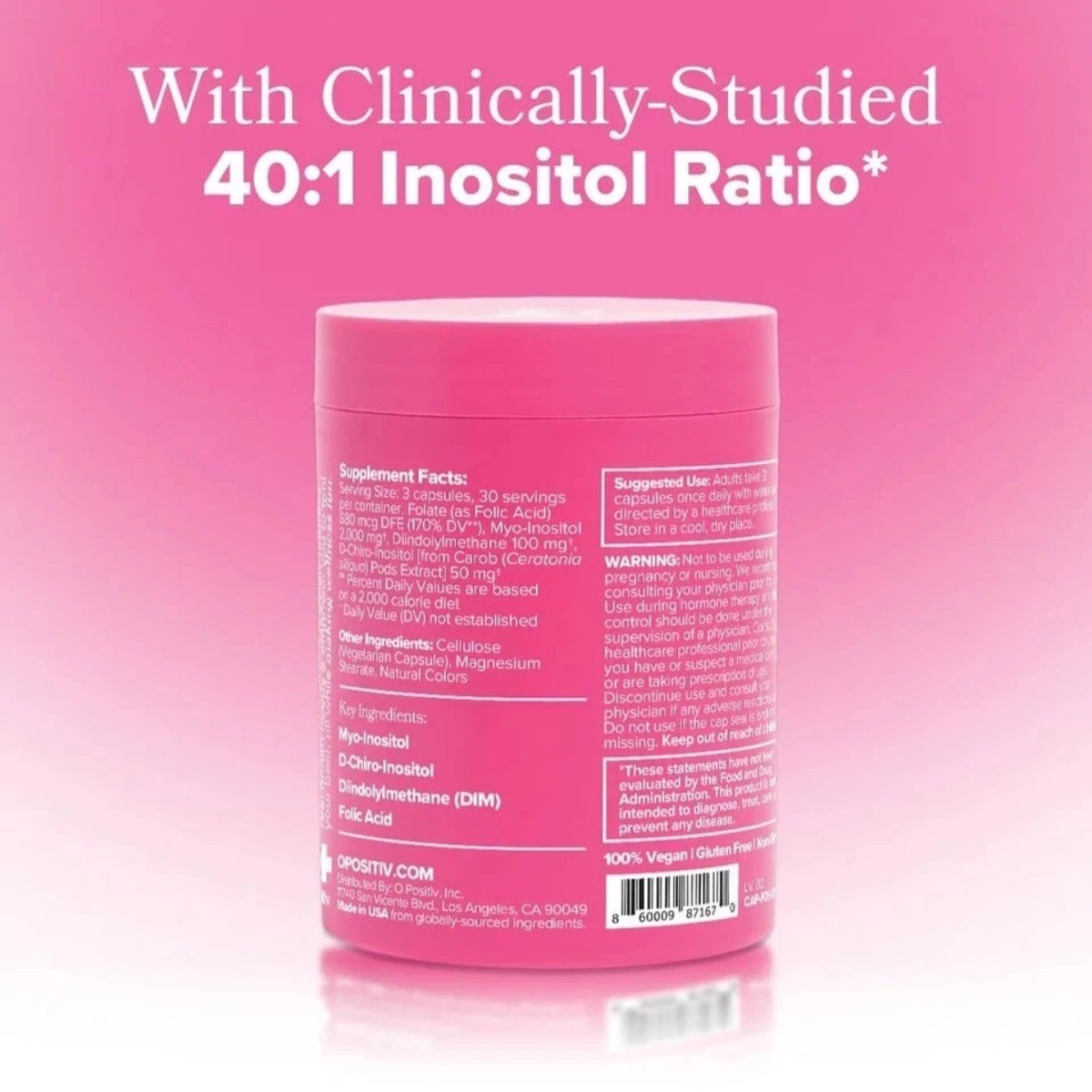 O Positiv FLO Ovarian Support – 90 Capsules for Hormone Balance & Cycle Health