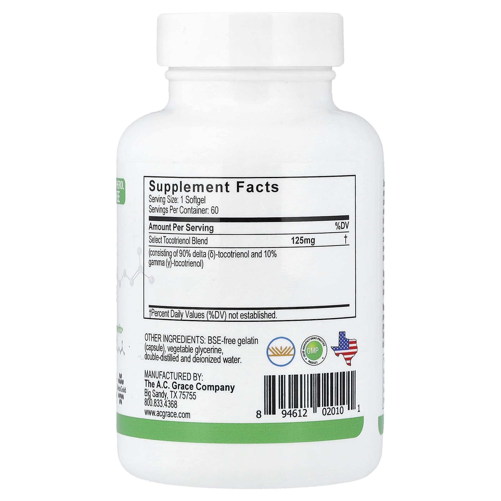 Unique E Tocotrienol, Tocopherol-Free, 60 Softgels