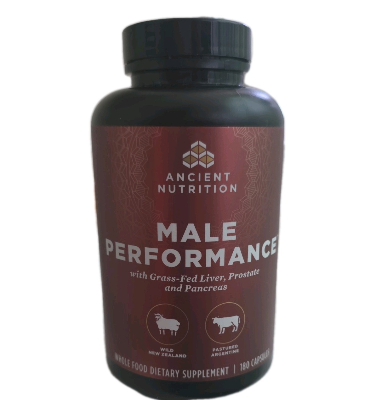 Ancient Nutrition Male Performance Grass-Fed Liver Prostate Pancreas 180 Capsule