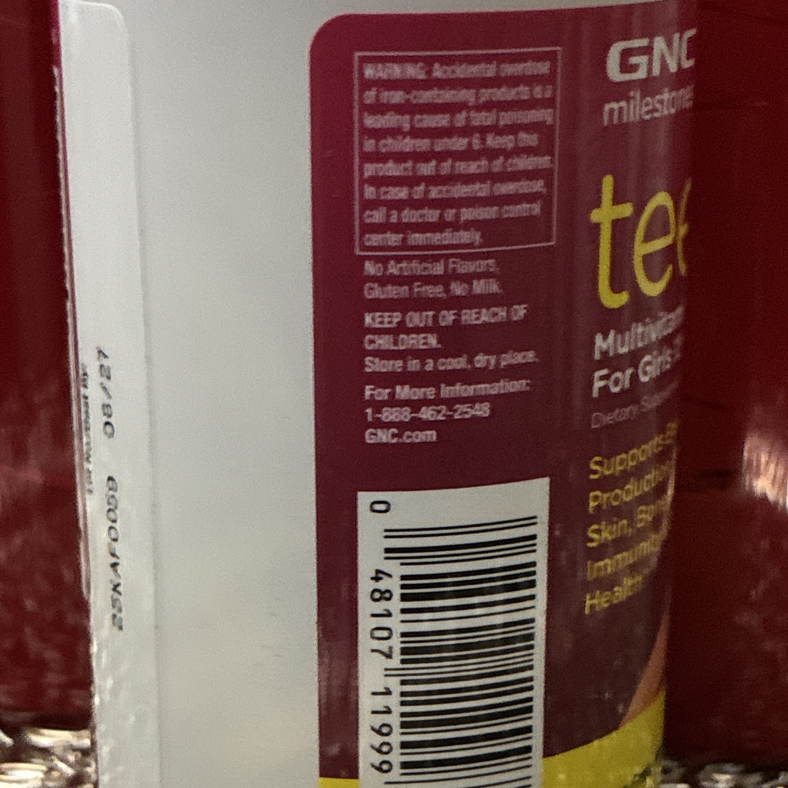 GNC Milestones Teen Girls Multivitamin 12-17 Gluten-Free 120 Caplets