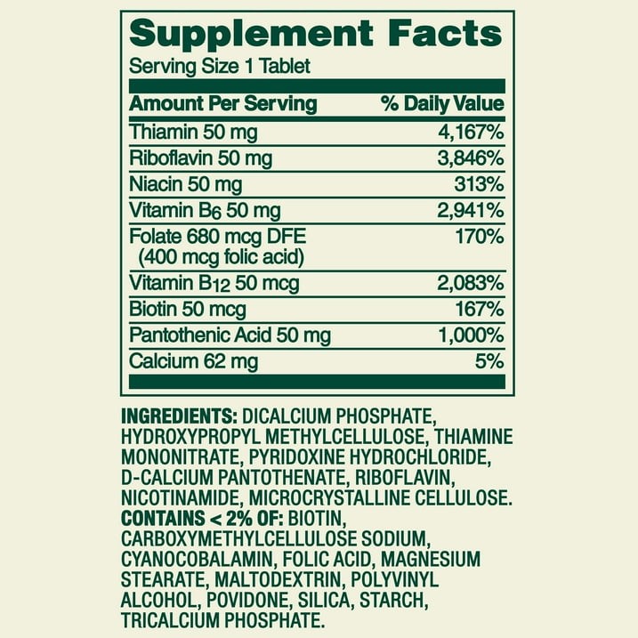 Spring Valley Vitamin B-50 Complex Timed-Release Tablets 60 Count