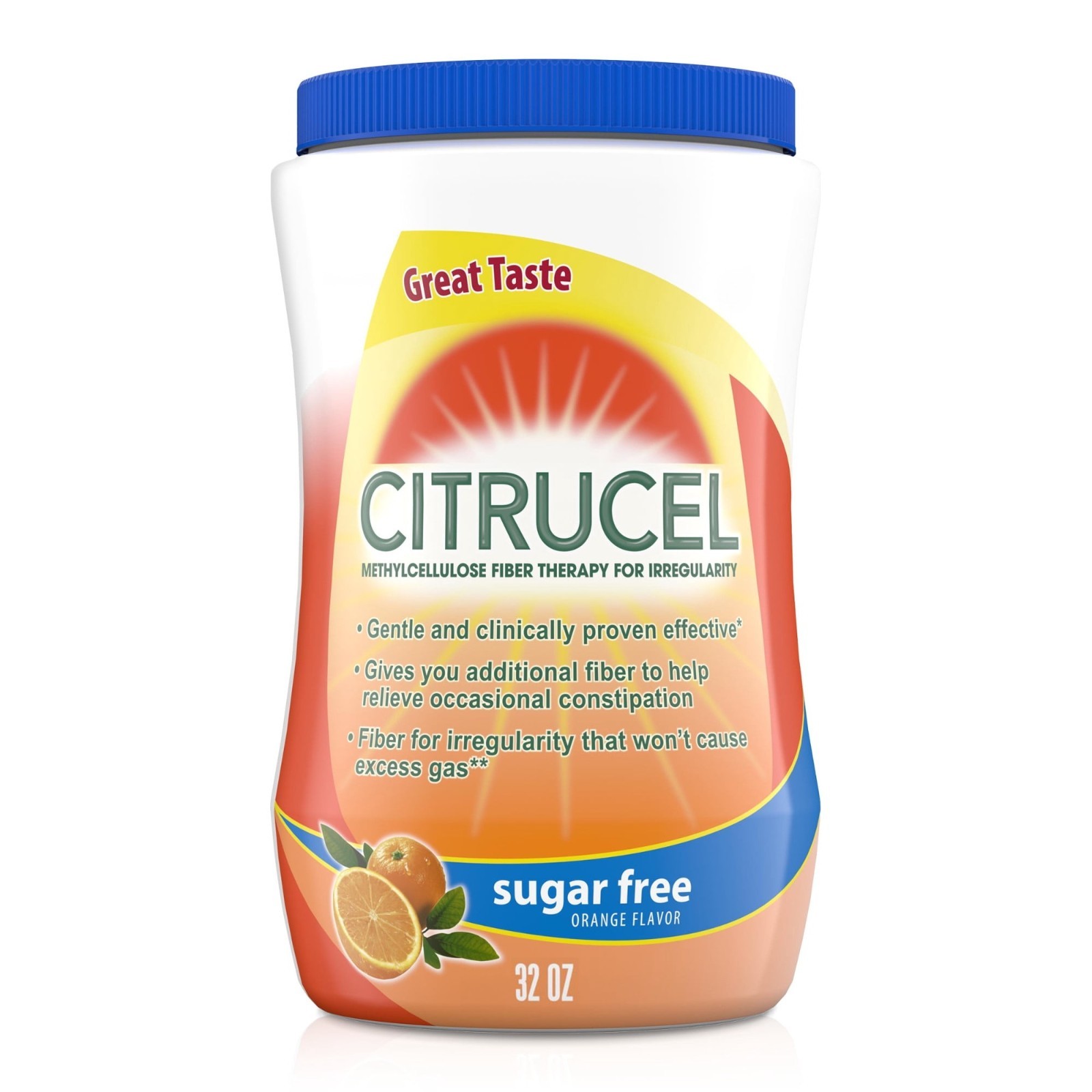 Citrucel Sugar Free Fiber Powder Orange 32 oz FREESHIP