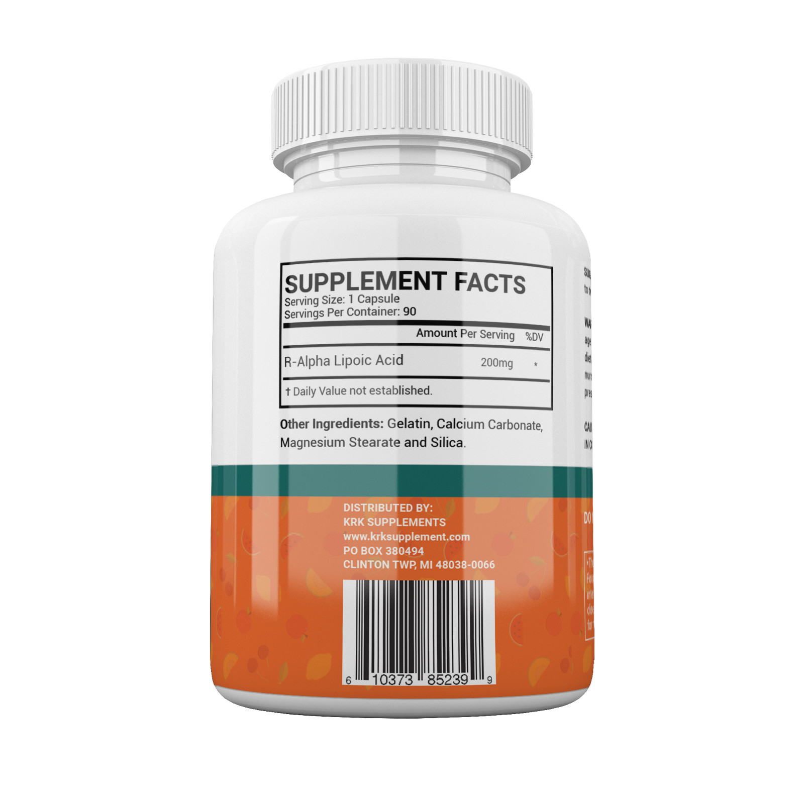 1 R-ALA Alpha Lipoic Acid 200mg Antioxidant Blood Sugar Formula Glucose Support