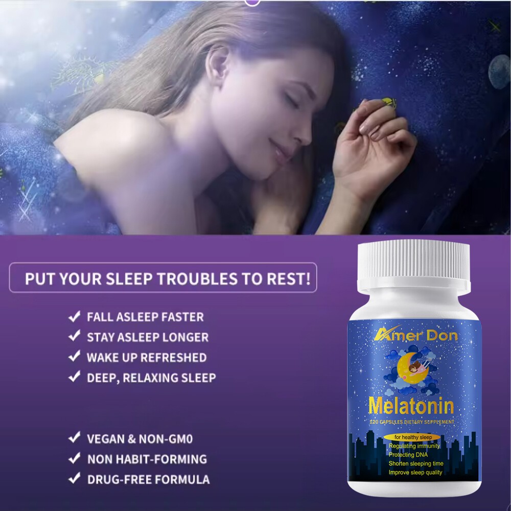 Melatonin 10mg Fast Dissolve Tablets – Natural Sleep Aid, 30/60/120 Capsules
