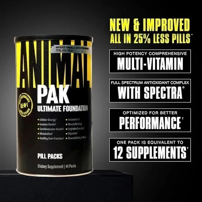 UNIVERSAL NUTRITION ANIMAL PAK Ultimate Foundation Multivitamin for Men 44 Packs
