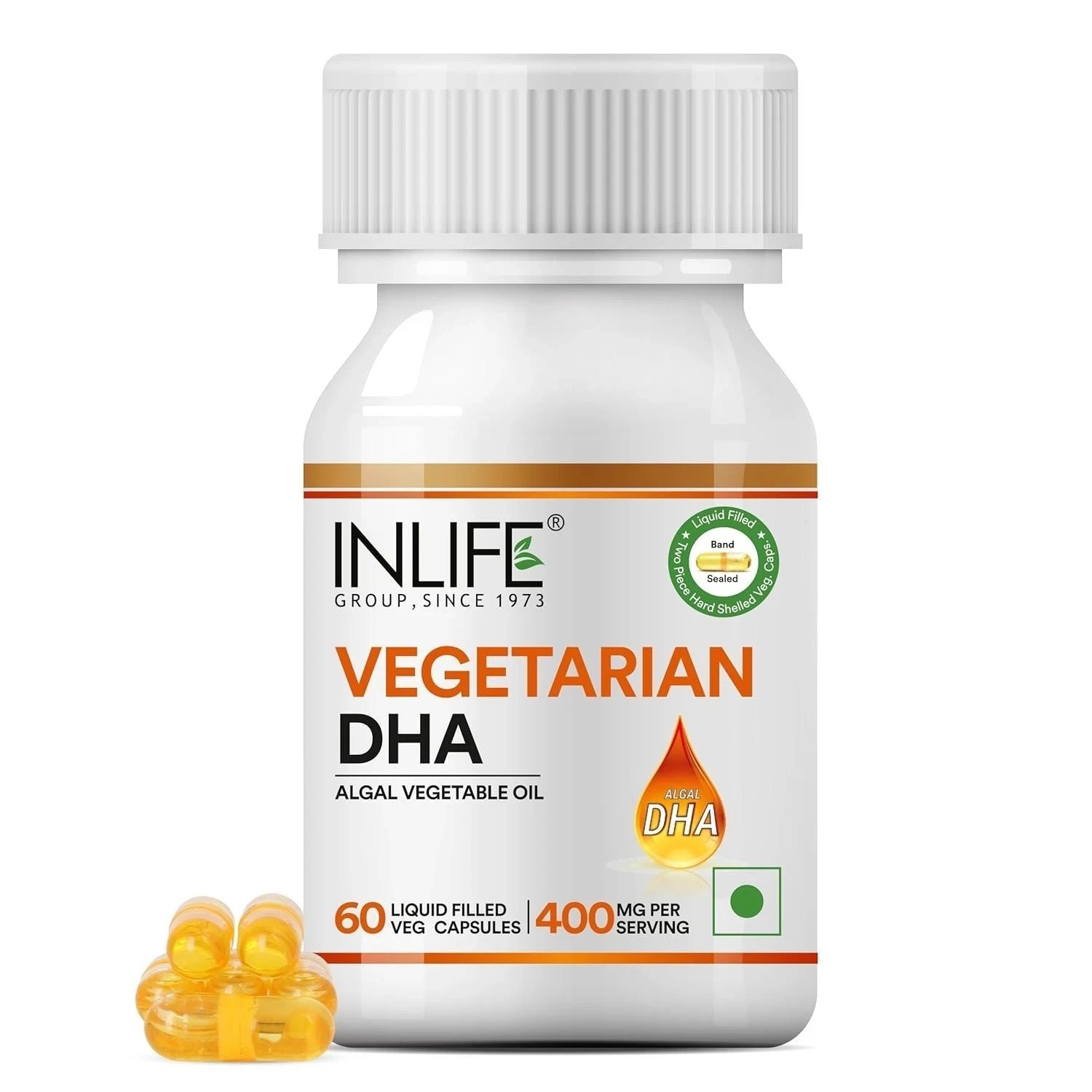 INLIFE Plant Based Omega 3 Supplement | Vegetarian DHA 400mg – 60N d408