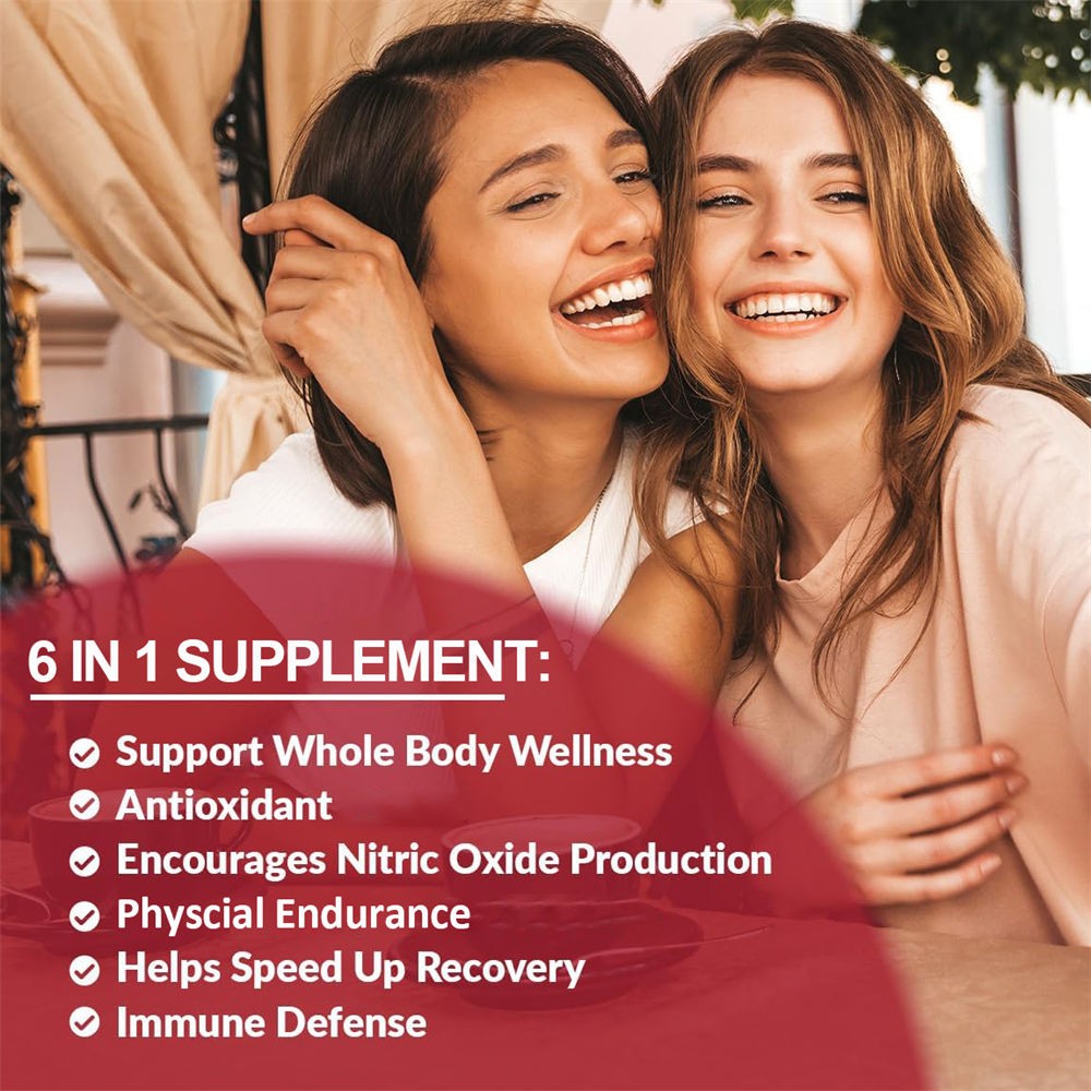 Organic Beet Root 60 Gummies Capsules for Circulation & Natural Energy Boost