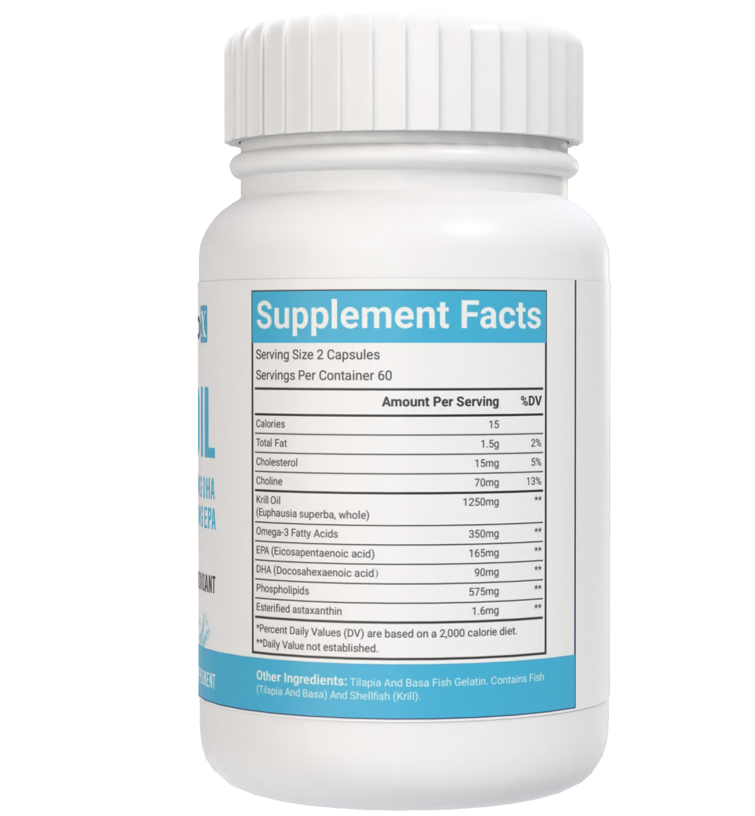 Antarctic Krill Oil 1250mg with Omega-3s EPA, DHA and Astaxanthin