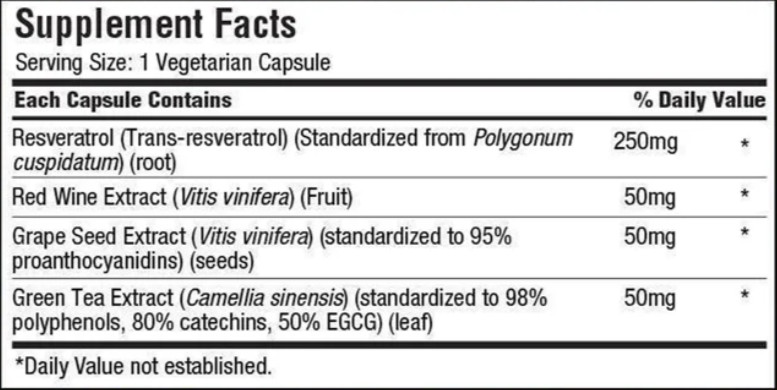 trunature Resveratrol Plus, 140 Vegetarian Capsules Anti-Aging Antioxidant