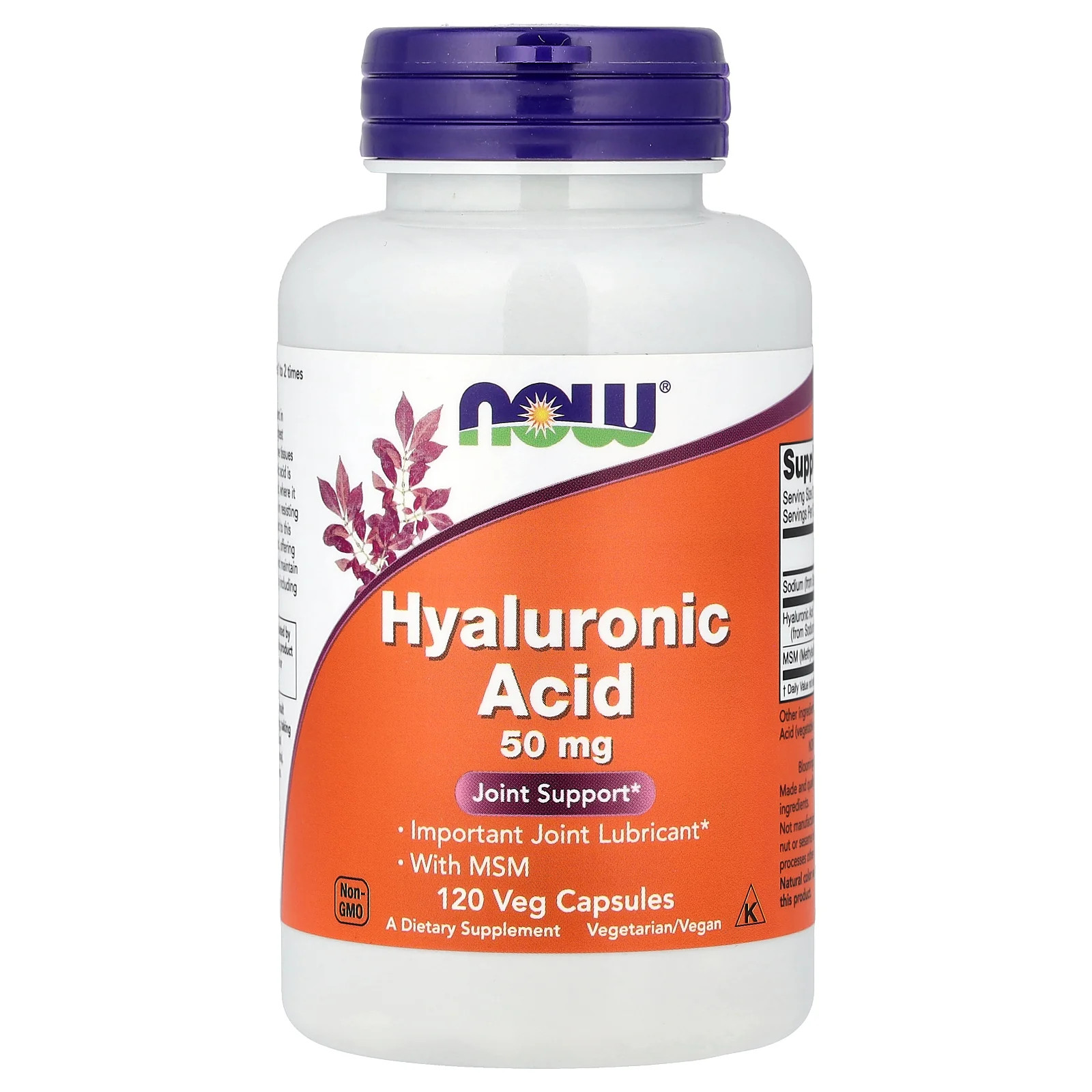2 X NOW Foods, Hyaluronic Acid , 50 mg, 120 Veg Capsules