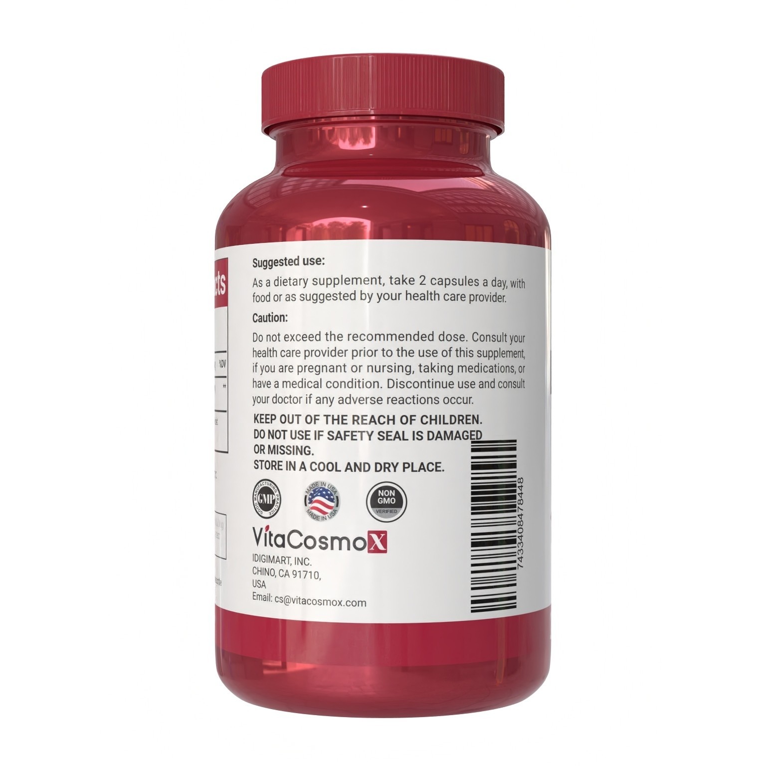 VitaCosmoX Lycopene 120mg Antioxidant & Prostate Health Support 240 Capsules