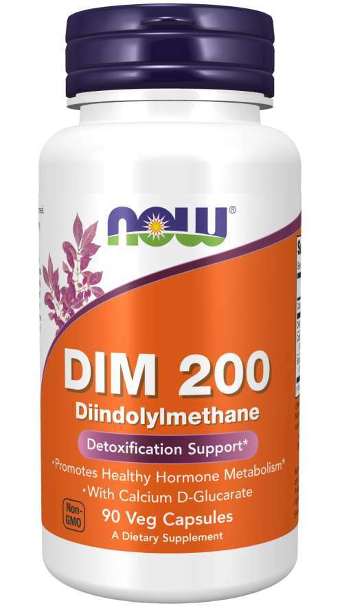 DIM 200mg with Calcium D-Glucarate 90 Caps by Now Foods Non GMO Now or Lucky