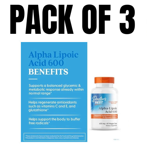 Doctor’s Best Alpha-Lipoic Acid 600 – 60 Count (Pack of 3)