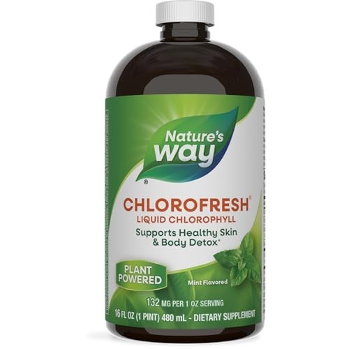 Nature’s Way Chlorofresh, Liquid Chlorophyll, Healthy Skin & Body Detox 16 Fl Oz