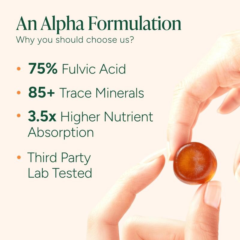 Alpha Gummies 10-in-1 Shilajit 4000 mg Sugar|Vegan Energy Stamina & Focus|Zero |