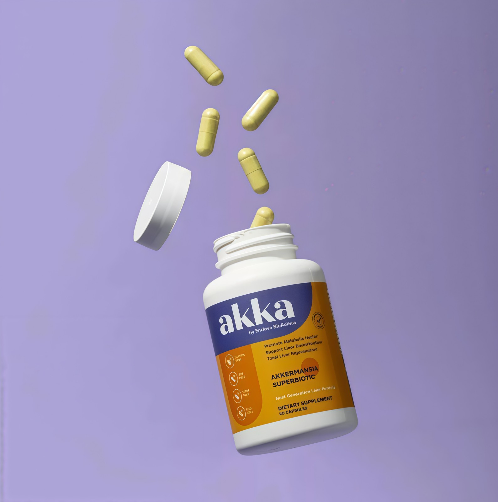 2 BOTTLES-Akka Premium Liver Cleanse Detox&Repair Superbiotic 60 Caps Gut Health