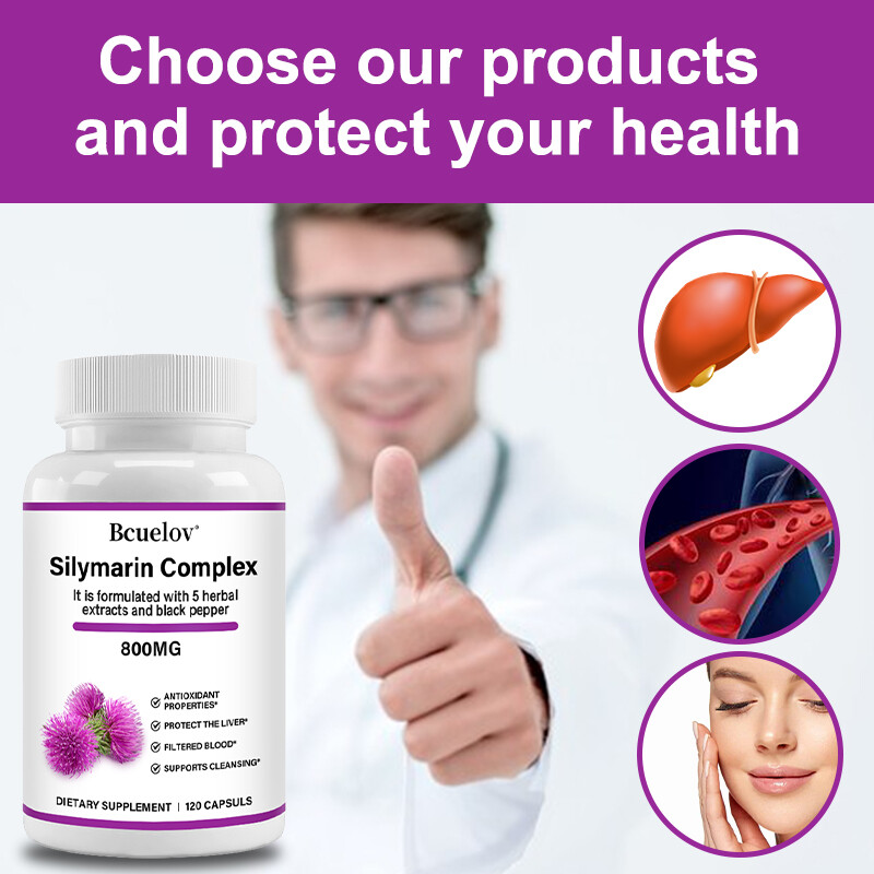 Liver Cleanse Detox Milk Thistle Extracts Silymarin,Artichoke,Dandelion,Turmeric