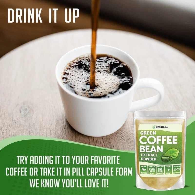 GREEN COFFEE BEAN EXTRACT POWDER Clean Energy Weight Management Chloregenic Acid