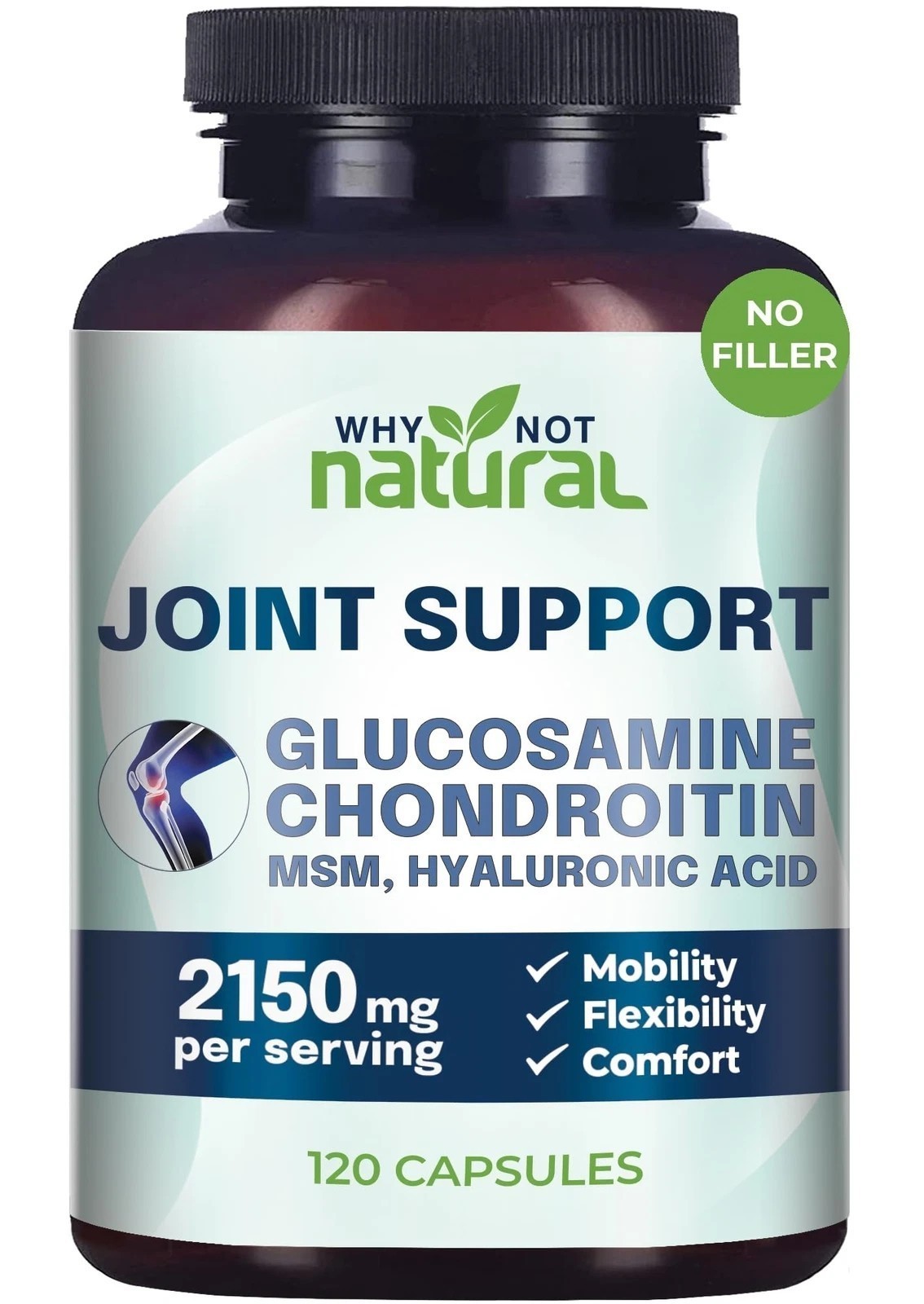 Joint Support Complex 2150mg – Glucosamine, Chondroitin,MSM for Knee&Hip Comfort