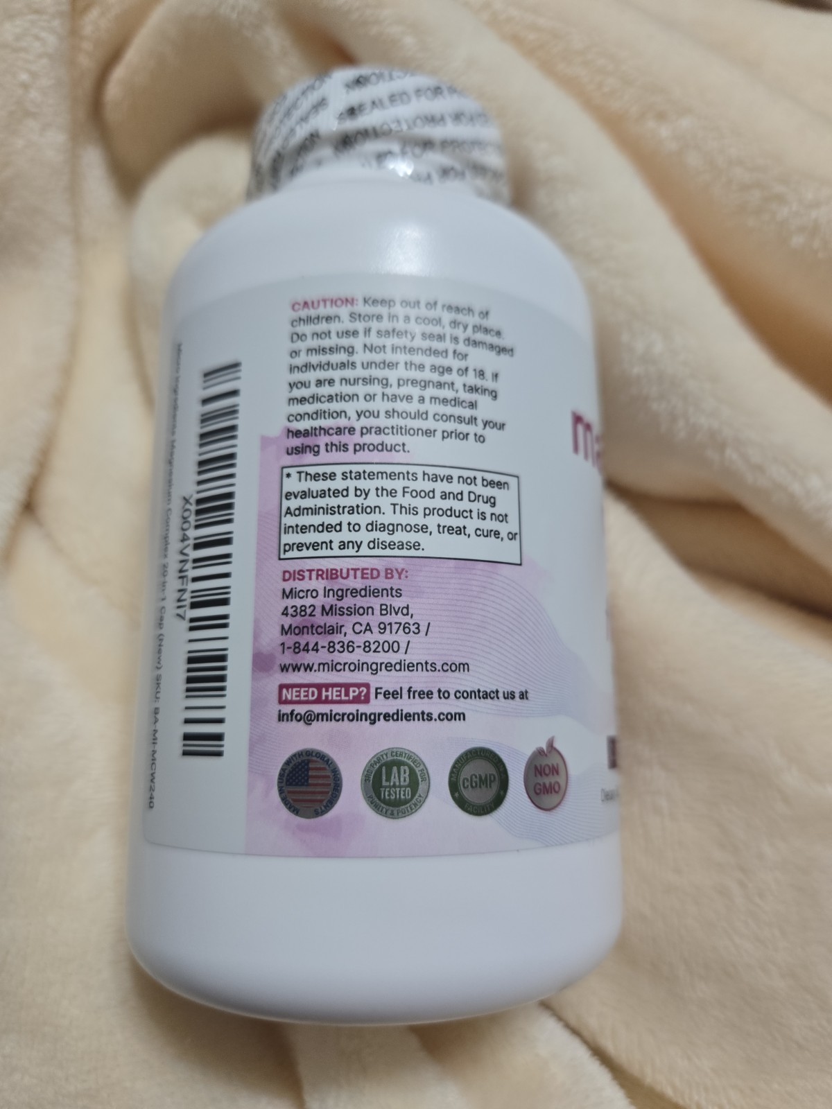 Microingredients Magnesium Complex 20-in-1, For Women, 240 Vegetarian Capsules