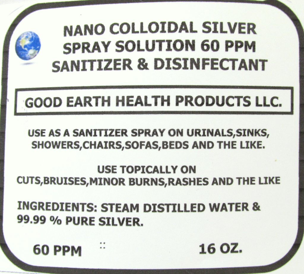 COLLOIDAL SILVER SOLUTION 60PPM (3 16 OZ BOTTLES & 3 SPRAY ADAPTERS)