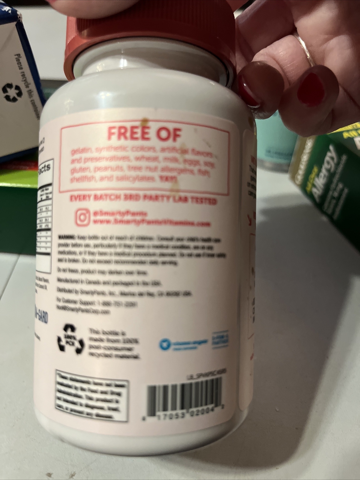 SmartyPants Unisex Kids Prebiotic& Probiotic Immunity Strawberry Creme 45ct 6/25