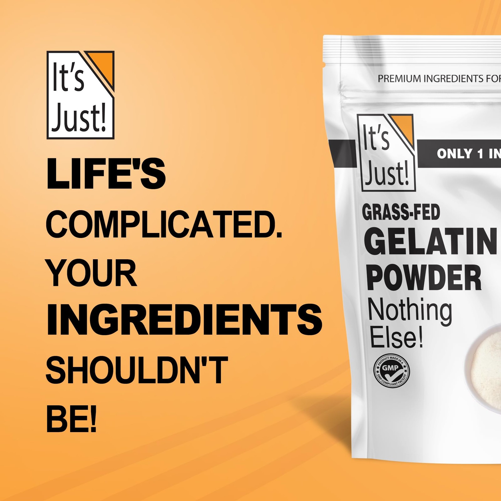 Unflavored Gelatin Powder 2lb – Grass-Fed, Non-GMO, Keto-Friendly for Desserts