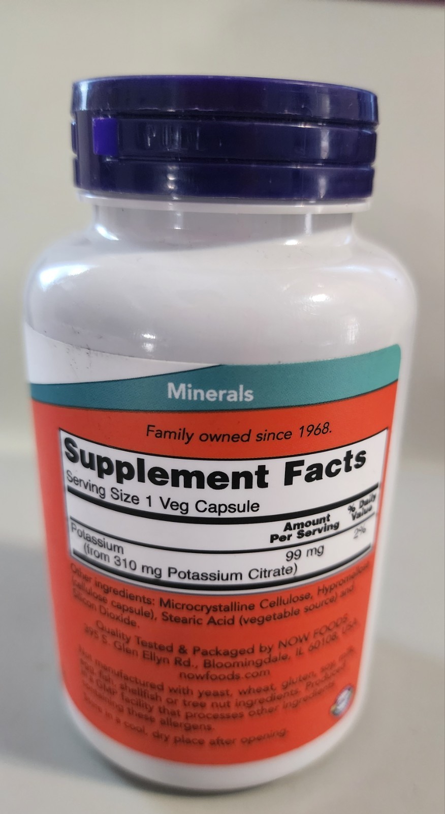 Supplements Potassium Citrate 99 mg Supports Electrolyte Balance 180 Capsules