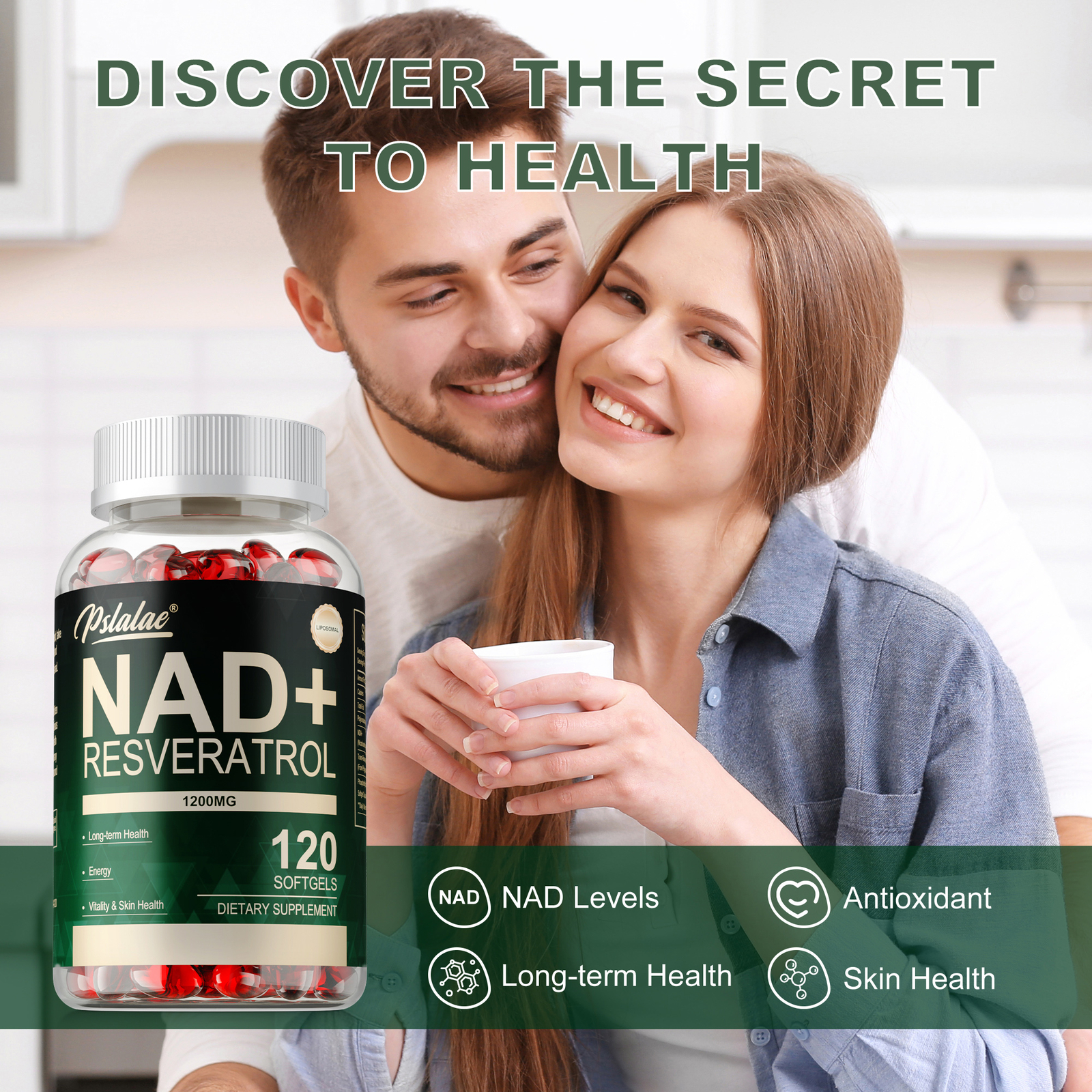 NAD+Resveratrol – with Phosphatidylcholine – Support Cellular Energy, Anti Aging