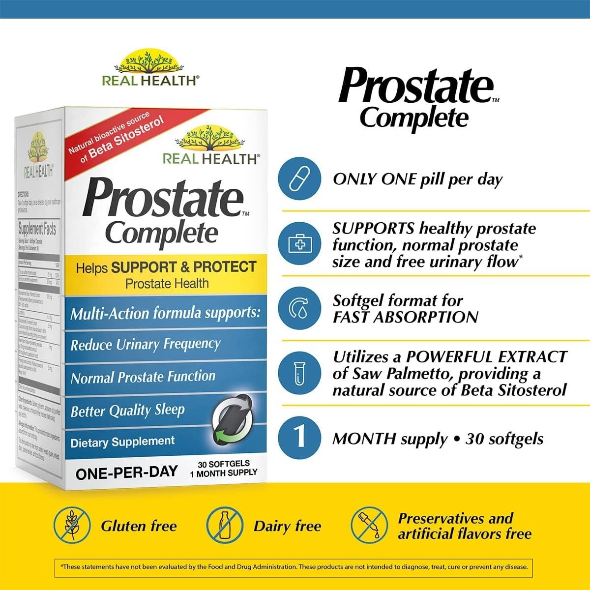 Real Health, Prostate Complete, 30 Softgels